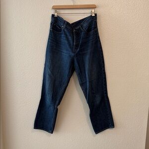 Old Navy Women's Dark Blue Ankle Jeans size 14 Tall Long